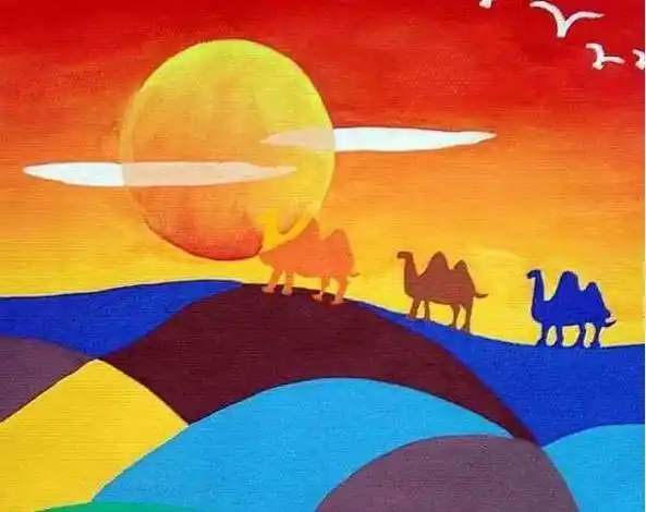 9到10岁儿童水粉画9到10岁儿童水粉画渐变色