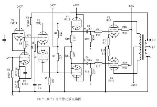 fu-7(807)电子管功放电路简介