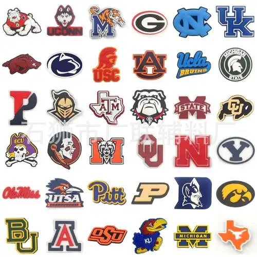 【ncaa队徽系列】美国大学球队队徽 洞洞鞋 鞋花 鞋扣 亚马逊跨境