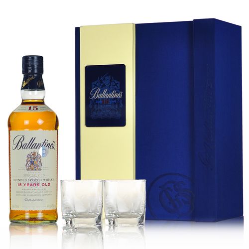 洋酒 烈酒英国进口百龄坛15年威士忌礼盒ballantine