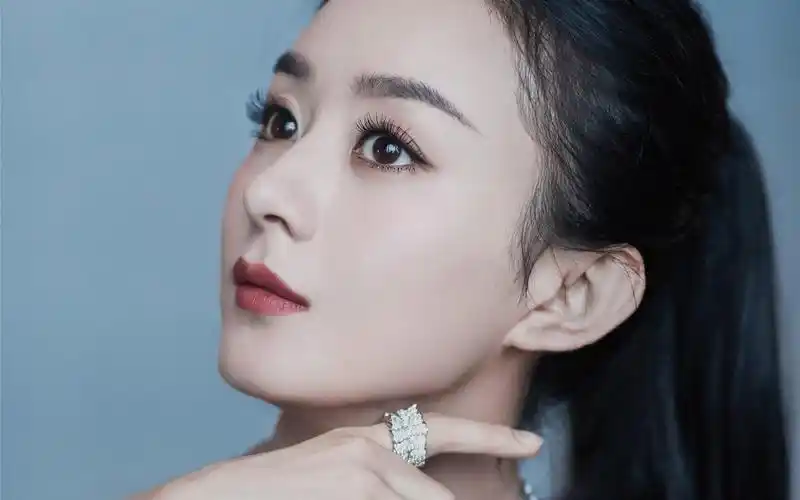 赵丽颖深v连衣裙性感图片桌面壁纸