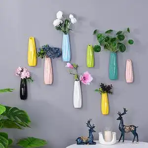 墙上装饰创意 现代简约餐厅墙面网红店北欧客厅背景墙壁花瓶挂件