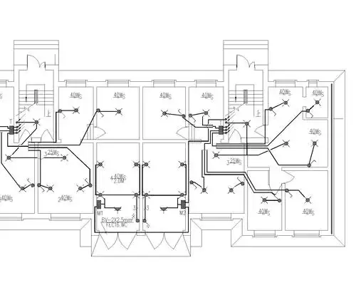 地下室照明平面图