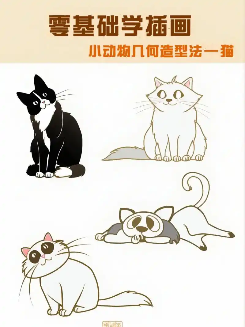 今天给大家带来超萌的小猫简笔画教程, - 抖音
