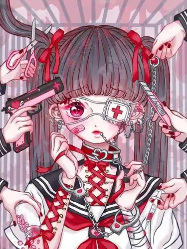 病娇系二次元动漫女生头像没有你的世界毁了也无所谓