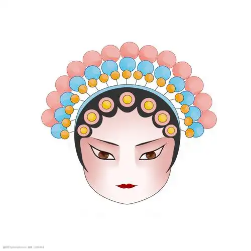 彩色的戏剧凤冠插画