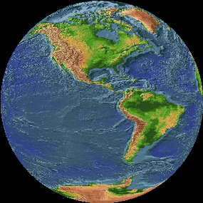 用python实现旋转地球