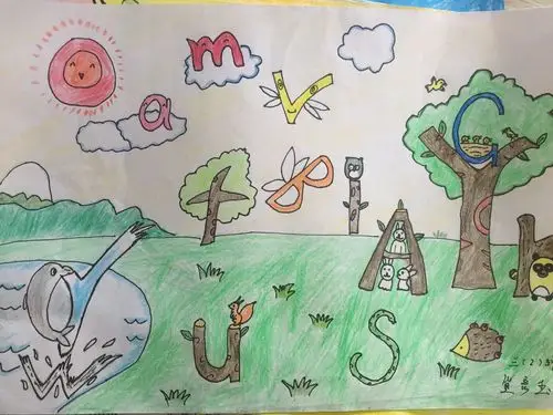 "小字母,大创意"字母画比赛——崇明小学文昌校区三年级字母画比赛