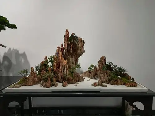 新作品,《江山秋色图》千层石  规格150*70*66