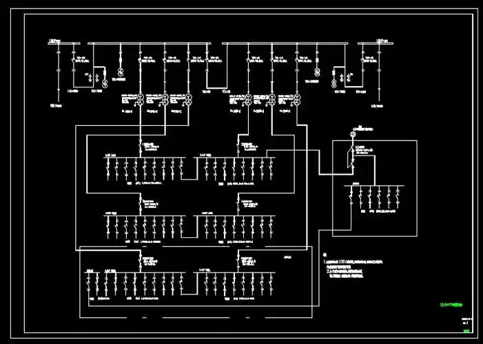 某商场10kv变电所设计cad原理接线图