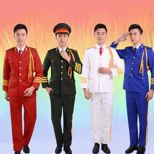 国庆节升旗手国旗班海陆空三军军装制服鼓乐队大合唱军鼓礼服套装