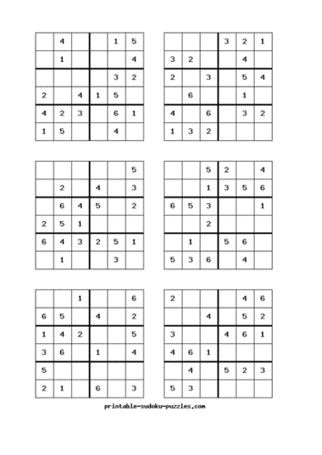 数独六宫格智力游戏练习30987doc30页