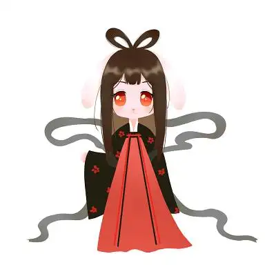 卡通古风q版萌妹原创人物素材