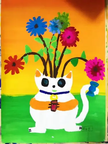 登科美术教育程老师班创意水粉--《花瓶》