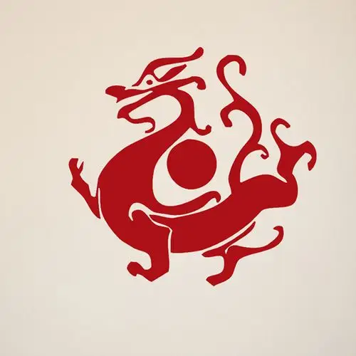 客厅古代龙图腾图腾贴纸中式书房背景墙贴