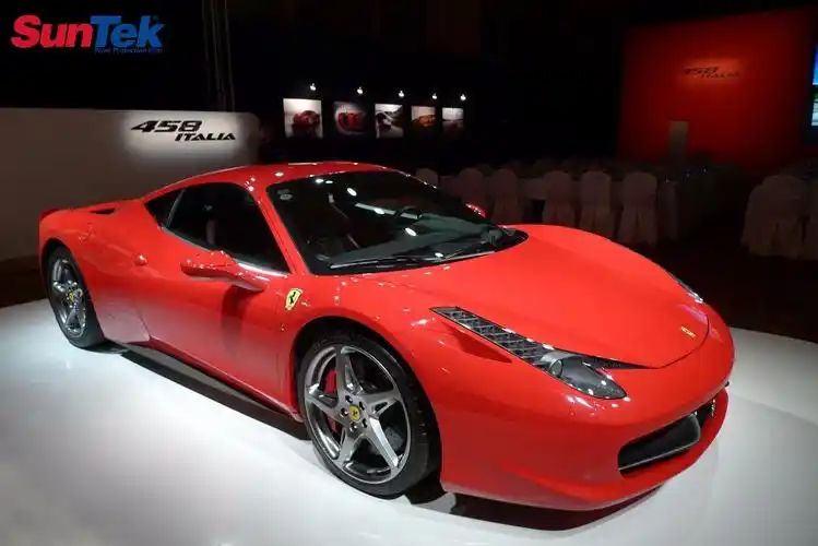 红色法拉利458 suntek圣科丨隐形车衣施工欣赏