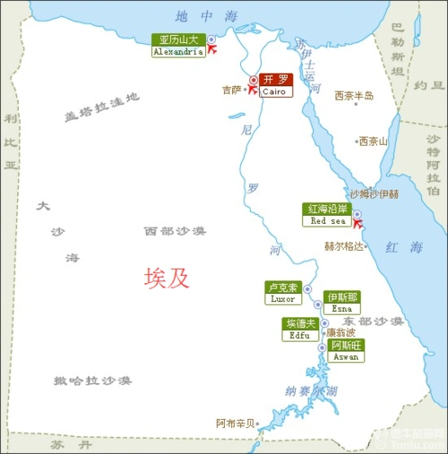 埃及的西奈半岛在亚洲版图上.