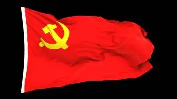 党旗飘扬通道合成