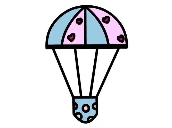 降落伞怎么画