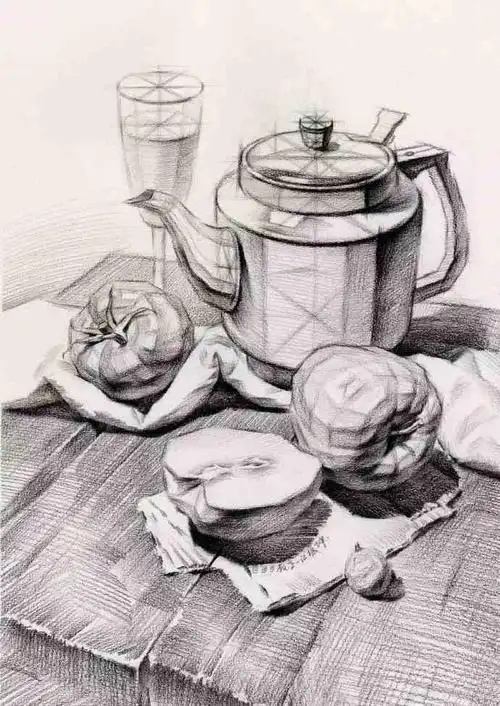 素描静物结构练习图集15张可做临摹的优秀素描结构图片