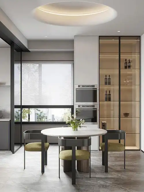 玻璃隔断这样用你家厨房也能零油烟