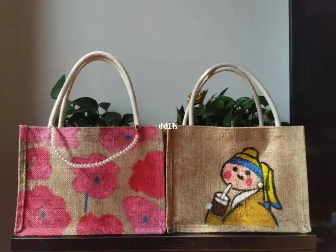 自制麻布袋手绘作品新鲜出炉