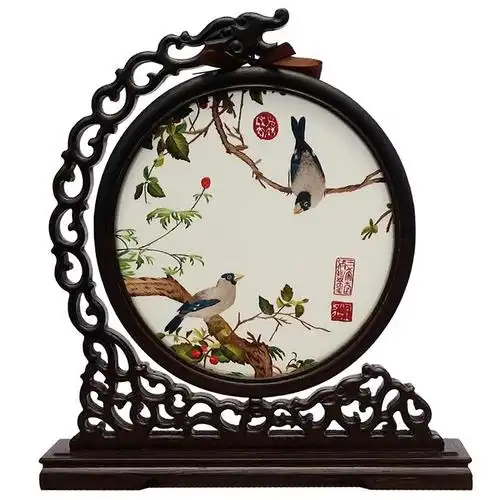 纯手工苏绣屏风,刺绣针针姑苏魂