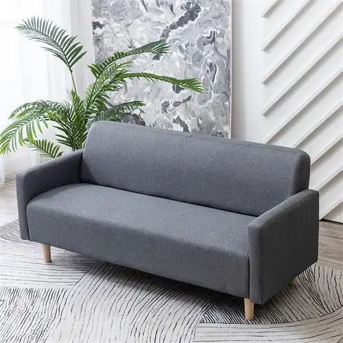 150cm小三人位沙发北欧简易租房卧室客厅女服装店铺三人布艺沙发小