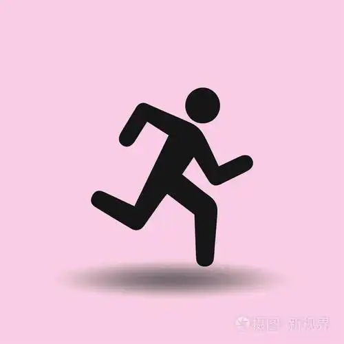 跑步的人图标分离背景, 矢量艺术