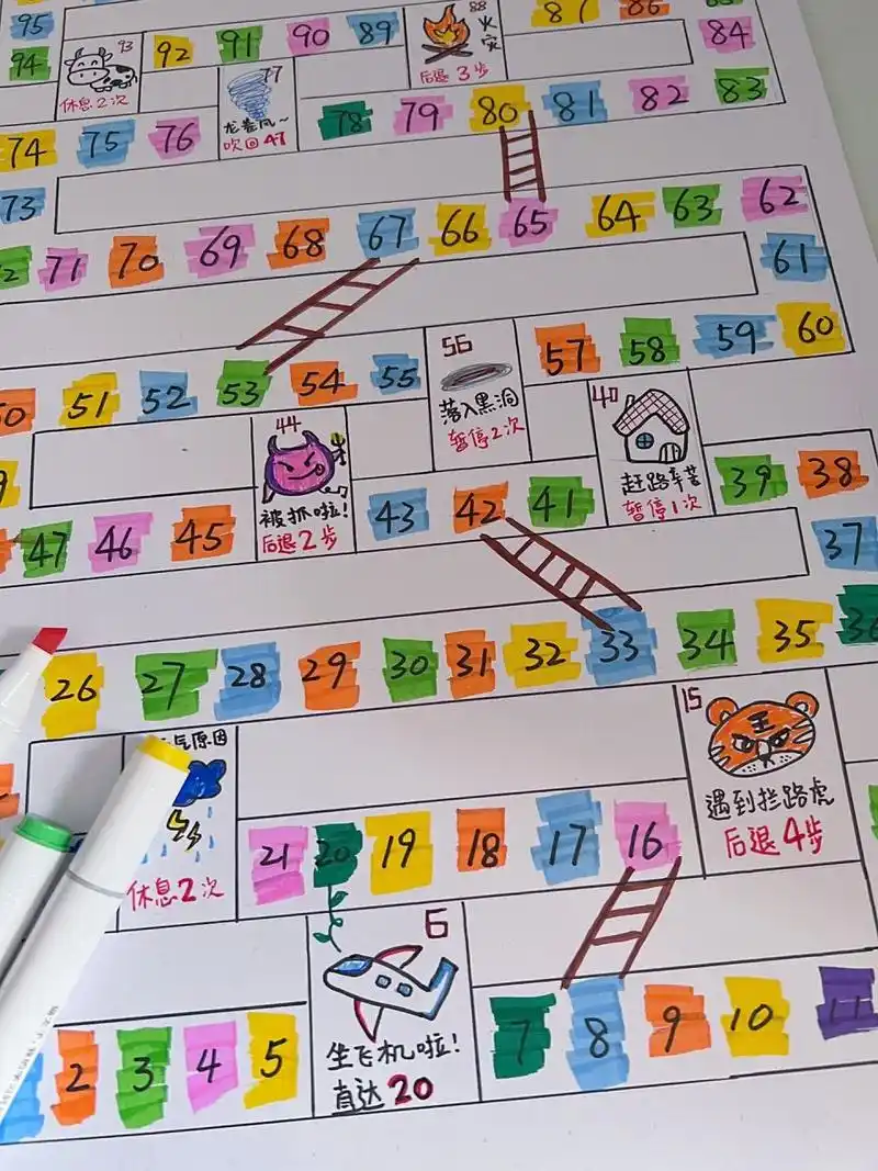 亲子游戏|自制飞行棋