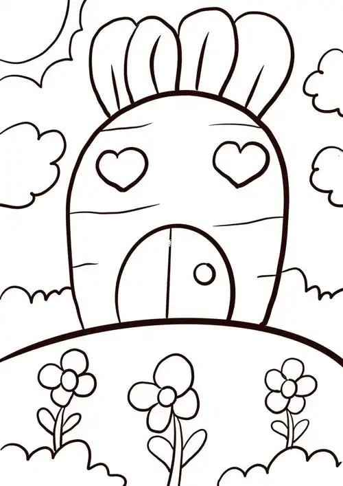 萝卜房子儿童创意画/简笔画#创意美术儿童画  #少儿创意美术  #儿童