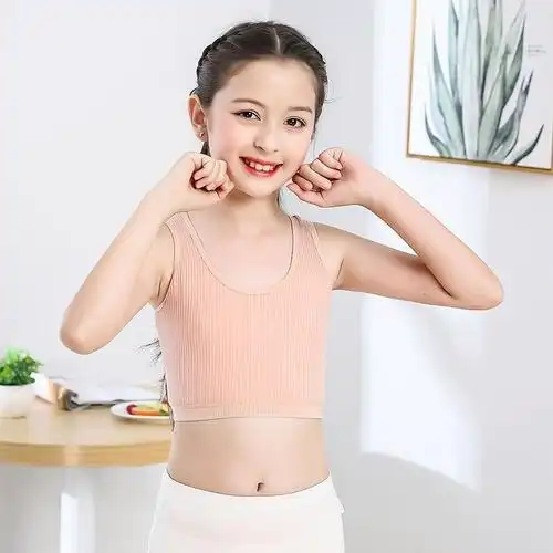 一只熊秋冬女发育期背心6-8-10-12-14岁中大初中学生螺纹中长款 12