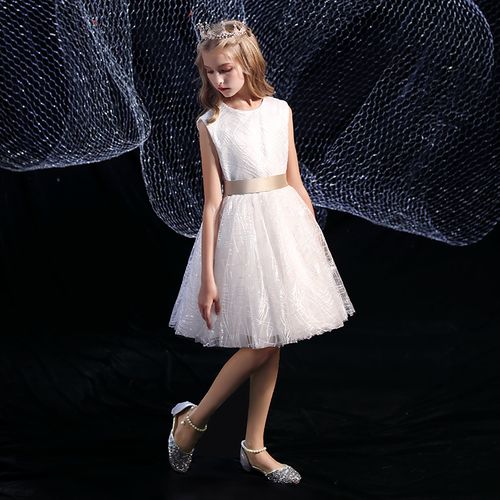 礼服儿童模特走秀女童主持人高端小提琴演出服音乐儿童礼服