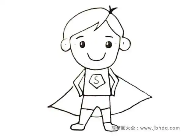 超人怎么画简笔画  超人怎么画