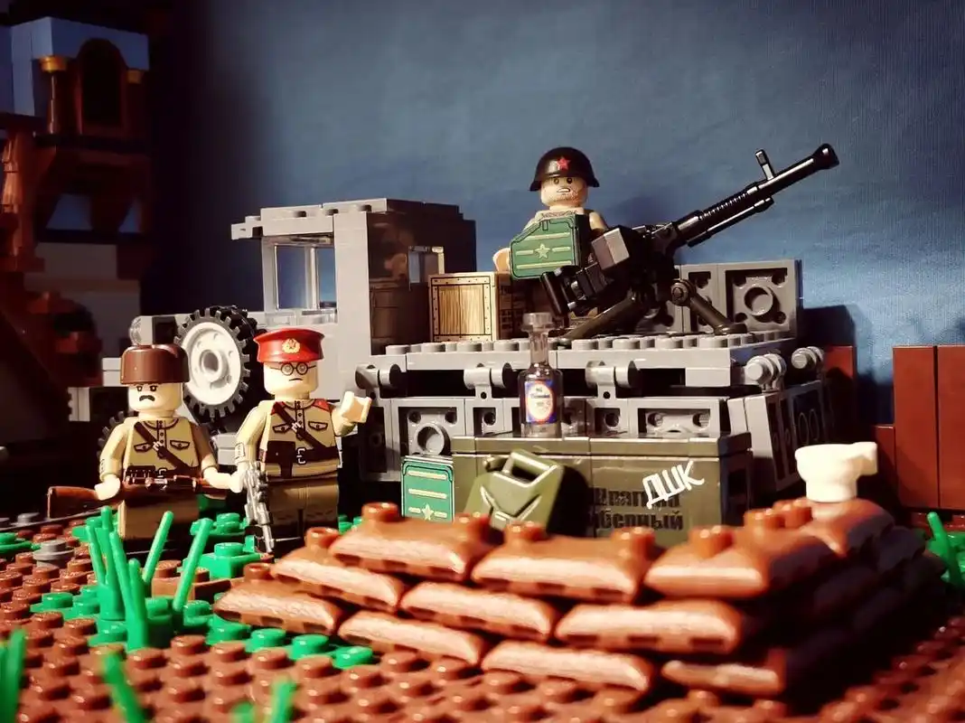 乐高二战苏军防空机枪阵地