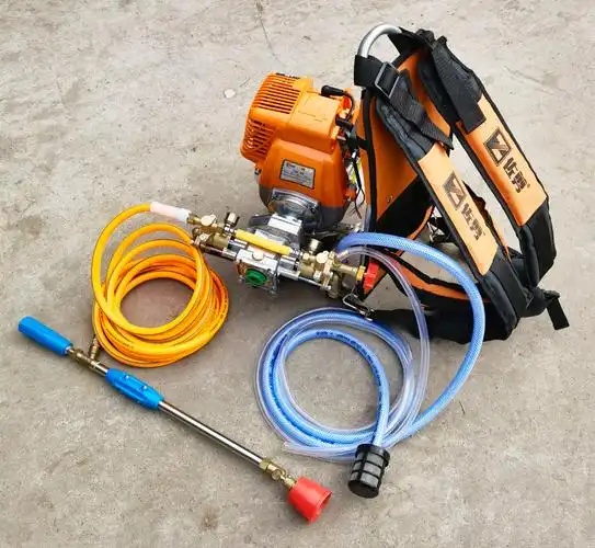 【京选好货】手提式打药机架子一体式卷管架绕管铁架割草机改装两缸