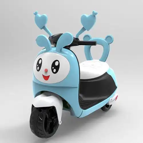 新款儿童卡通猪电动摩托三轮车宝宝卡通电瓶童车男女孩幼童玩具车