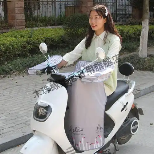 电动车前挡风布电动摩托车挡风被夏季新款分体电车电瓶车遮阳挡风罩