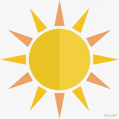 金色太阳png素材透明免抠图片-其他元素