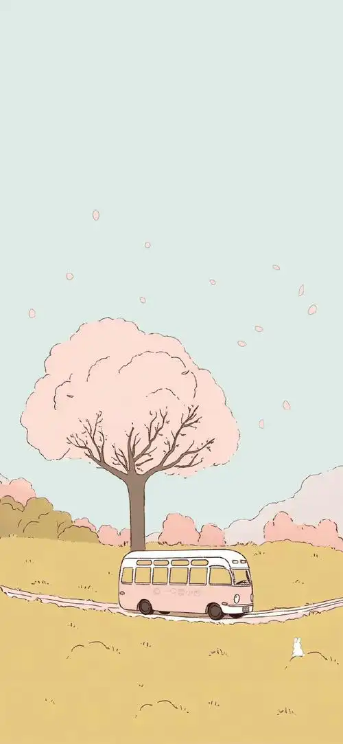 治愈系简约卡通插画壁纸套图小清新#手机壁纸##锁屏 主屏壁纸套图