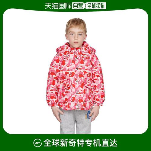 【美国直邮】bape|儿童粉红迷彩鲨鱼羽绒夹克
