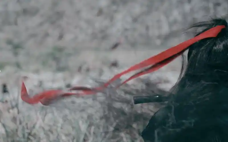 肖战魏无羡江山笑烟雨遥涛浪淘尽红尘世俗知多少红发带真的太好看了