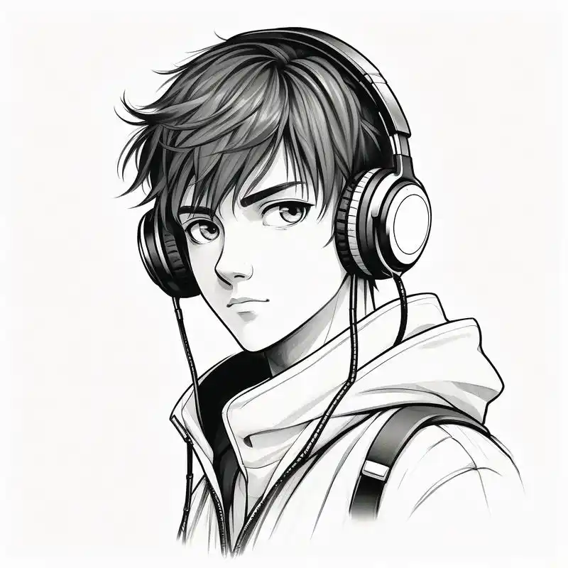 黑白素描男生头像,氛围感拉满90 谁不爱氛围感帅哥,黑白素描男生