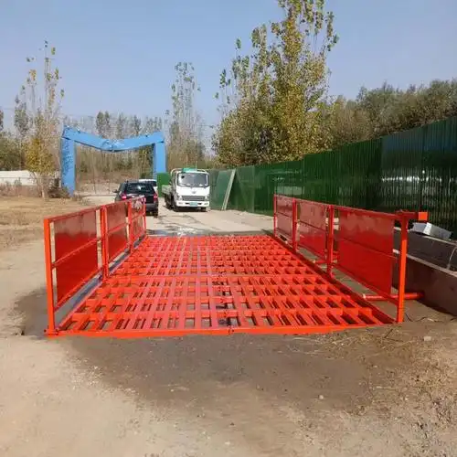 简易型冲洗平板式基础洗车台