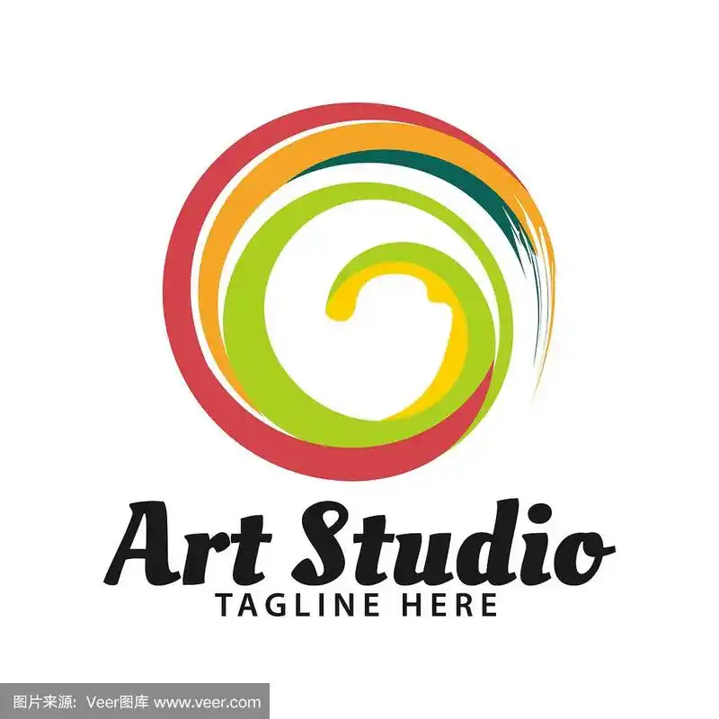 彩色喷绘艺术工作室标志设计