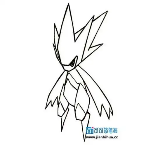 有翅膀的雷神雷伊简笔画