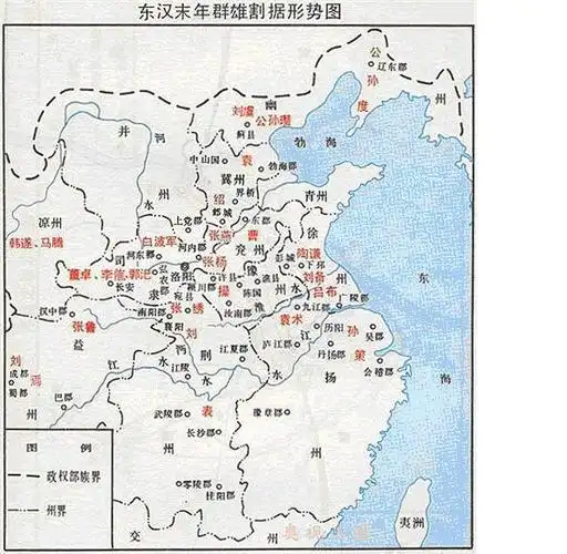 求东汉末年群雄割据地图 要求有各军阀的属地包括军阀名称,446163961