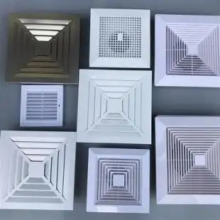 出风口天花吊顶pvc塑料百叶通风口方形散器百叶窗中央空调.