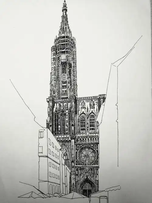 大二时期建筑速写部分合集