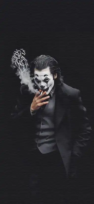 小丑抽烟 手机壁纸(1242x2688)
